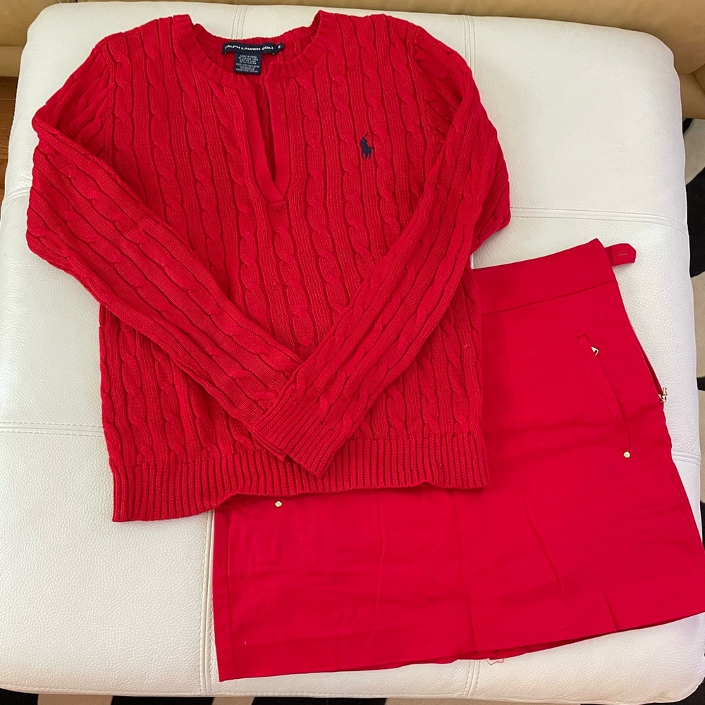 Golf outfit Ralph Lauren Skort and Sweater